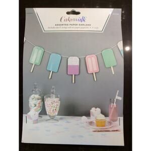 Cakewalk Sweet‎ Popsicles Paper String 8' Garland Party Dessert Pops Decoration